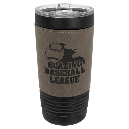 Personalized Polar Camel 20 oz. Black Leatherette Tumbler