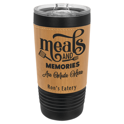 Personalized Polar Camel 20 oz. Black Leatherette Tumbler