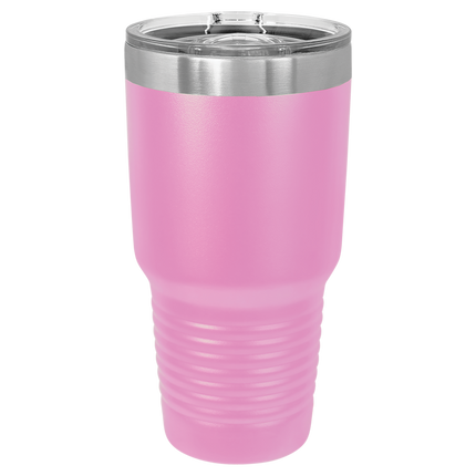 Light Purple 30oz Polar Camel tumbler with sliding lid and laser-engraved name