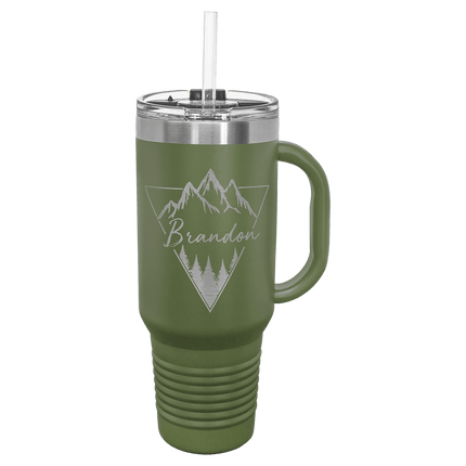 Personalized Polar Camel 40 oz. Travel Mug with Snap Lid & Straw