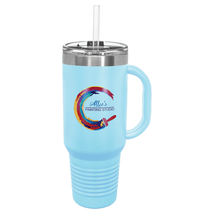 Personalized Polar Camel 40 oz. Travel Mug with Snap Lid & Straw