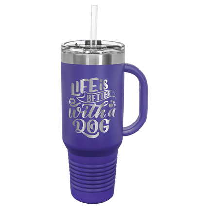 Personalized Polar Camel 40 oz. Travel Mug with Snap Lid & Straw