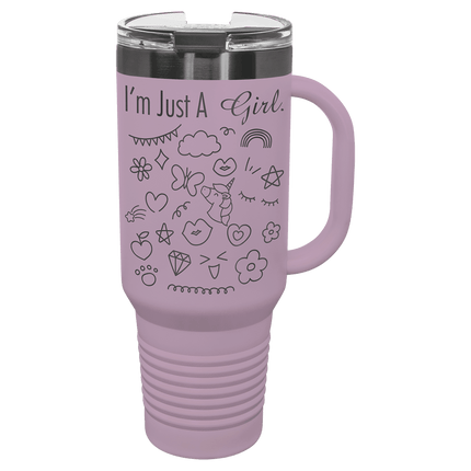 Polar Camel 40 oz. /Ghost Travel Mug with Handle & Straw