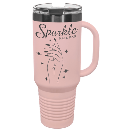 Polar Camel 40 oz. /Ghost Travel Mug with Handle & Straw