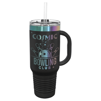 Polar Camel 40 oz. /Prism Travel Mug with Handle & Straw