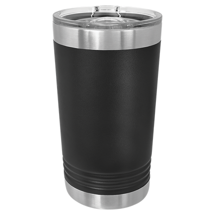 16oz Polar Camel pint tumbler in Black with custom engraving
