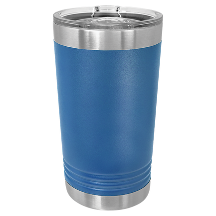 16oz Polar Camel pint tumbler in Royal Blue with custom engraving