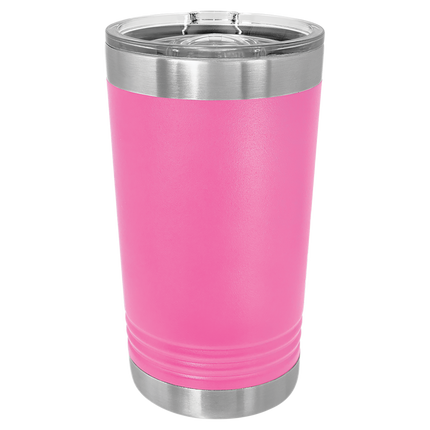 16oz Polar Camel pint tumbler in Pink with custom engraving