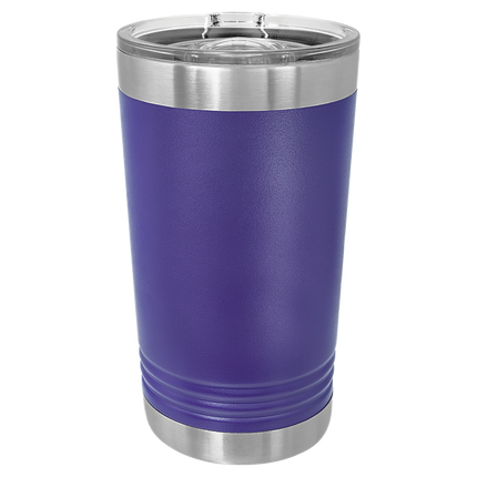 16oz Polar Camel pint tumbler in Purple with custom engraving