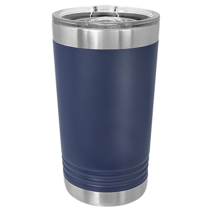 16oz Polar Camel pint tumbler in Navy with custom engraving