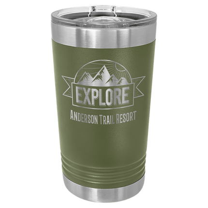 Personalized Polar Camel 16 oz. Stainless Steel Pint