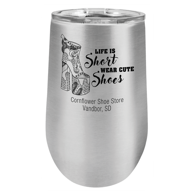 Polar Camel 16 oz. Vacuum Insulated Stemless Tumbler with Lid