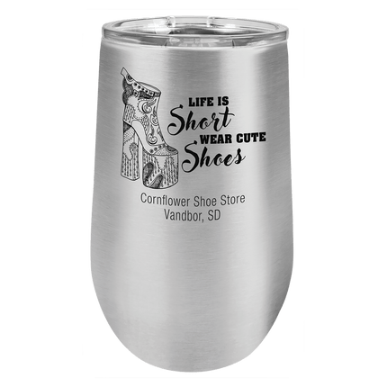 Polar Camel 16 oz. Vacuum Insulated Stemless Tumbler with Lid