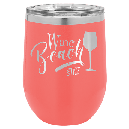 Custom 12oz Polar Camel Stemless Wine Tumbler – Personalized Insulated Cup
