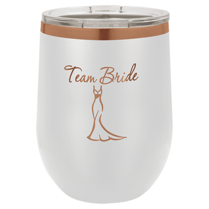 Polar Camel 12 oz. /Rose Gold Stemless Wine Tumbler