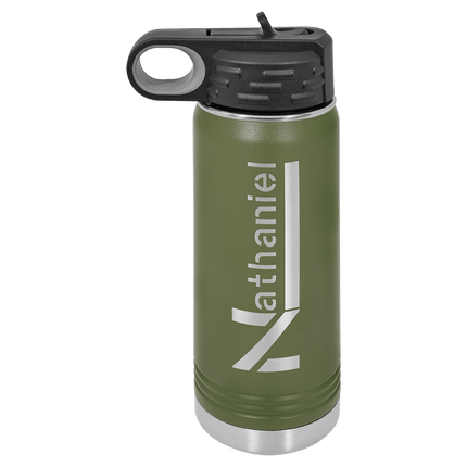 Custom 20oz Polar Camel Water Bottle – Personalized Insulated Stainless Steel Bottle with Flip Straw Lid