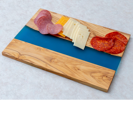 Olive Wood & Resin Cutting Board (15.65″ × 11.7″)