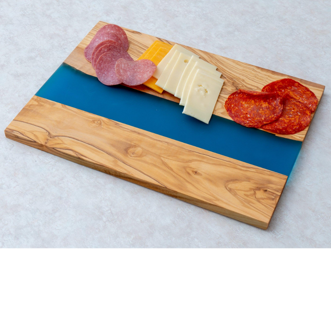 Olive Wood & Resin Cutting Board (15.65″ × 11.7″)