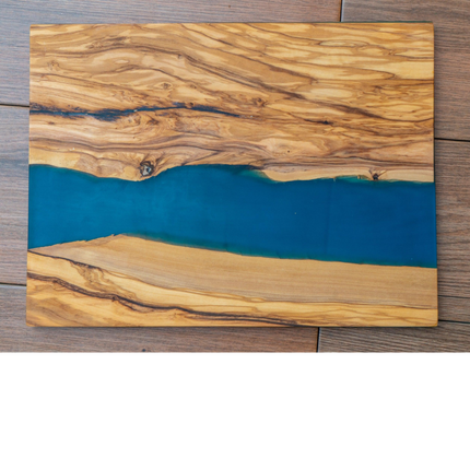 Olive Wood & Resin Cutting Board (15.65″ × 11.7″)