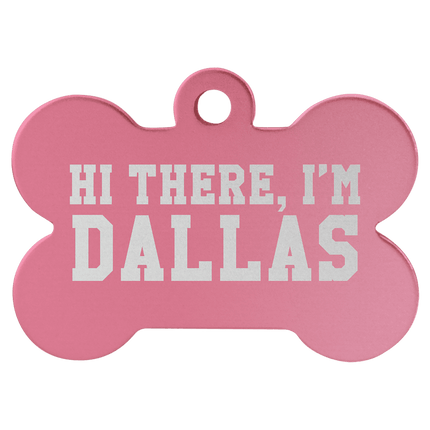 1 1/2" x 1" Laserable Anodized Aluminum Bone Pet Tag