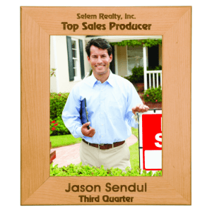 Personalized Red Alder Photo Frames | Engraved Wooden Picture Frames | Closing Gifts, Corporate Awards & Keepsakes