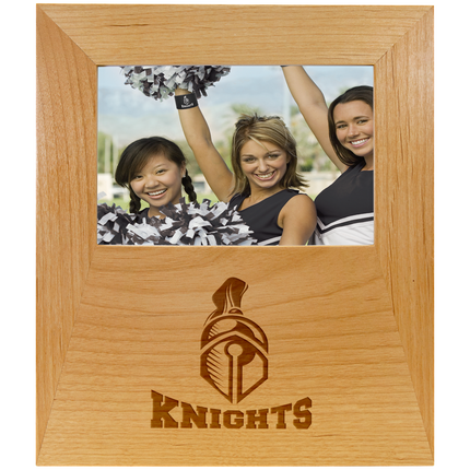 Genuine Red Alder 4"x 6" Picture Frame with 4 1/2" x 8" Engraving Area