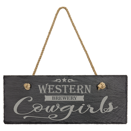 10" x 4" Rectangle Slate Decor with Hanger String
