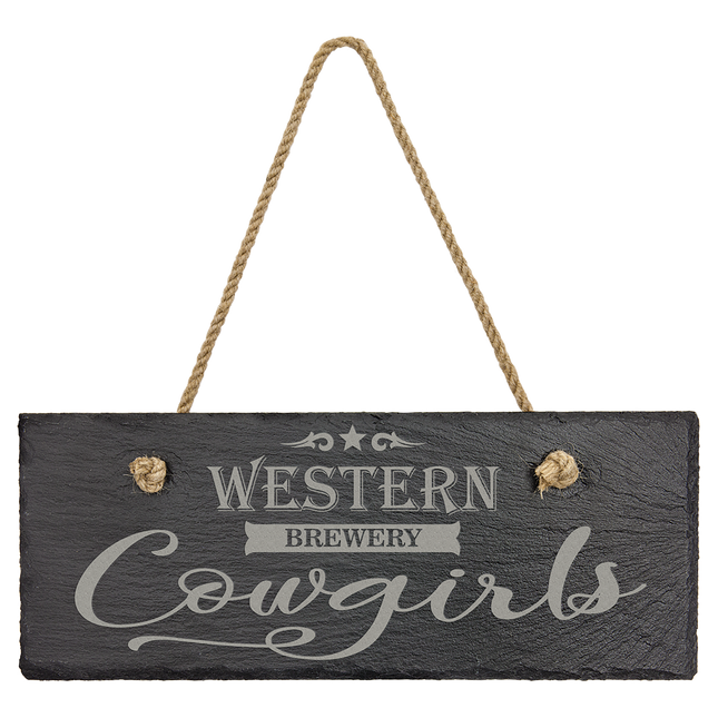 10" x 4" Rectangle Slate Decor with Hanger String