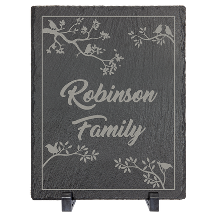 10" x 8" Rectangle Slate Decor with Plastic Feet