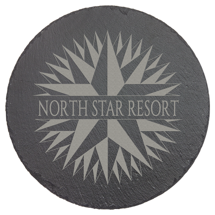 9 3/4" Round Slate Decor with Foam Pads