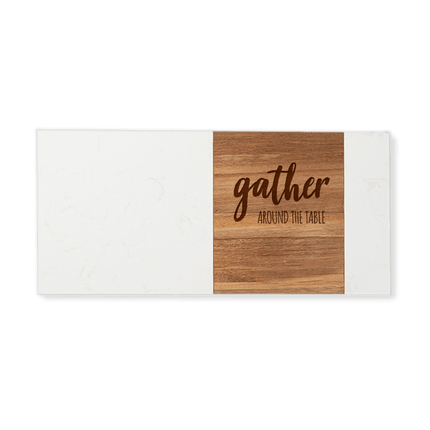 Marble & Acacia wood cutting board option