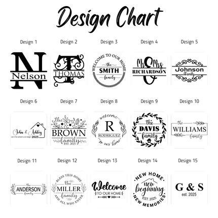 Pre-designed engraving template options
