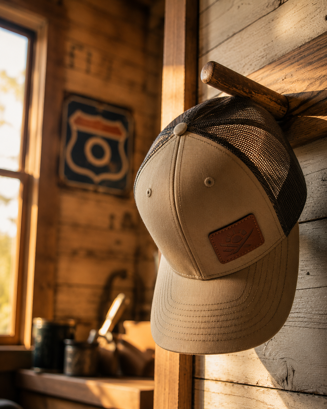 Custom leather patch & embroidered hats for Tulsa.