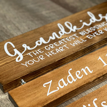 Personalized Grandparents Sign - Christmas Gift For Mom - Custom Family Sign, Gift for Mom