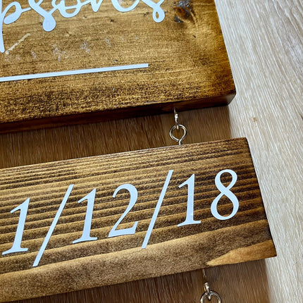 Personalized Family Name Sign, Custom Wood Established Sign with Kids Names and Birthdate, Wooden Est. Sign, Mother's Day Gift